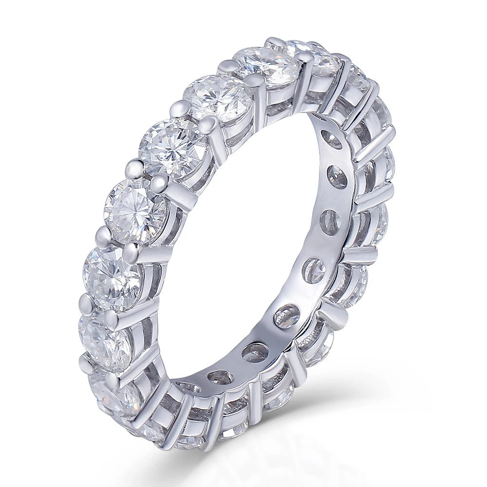 925 Sterling Silver Round Cut Engagement Ring