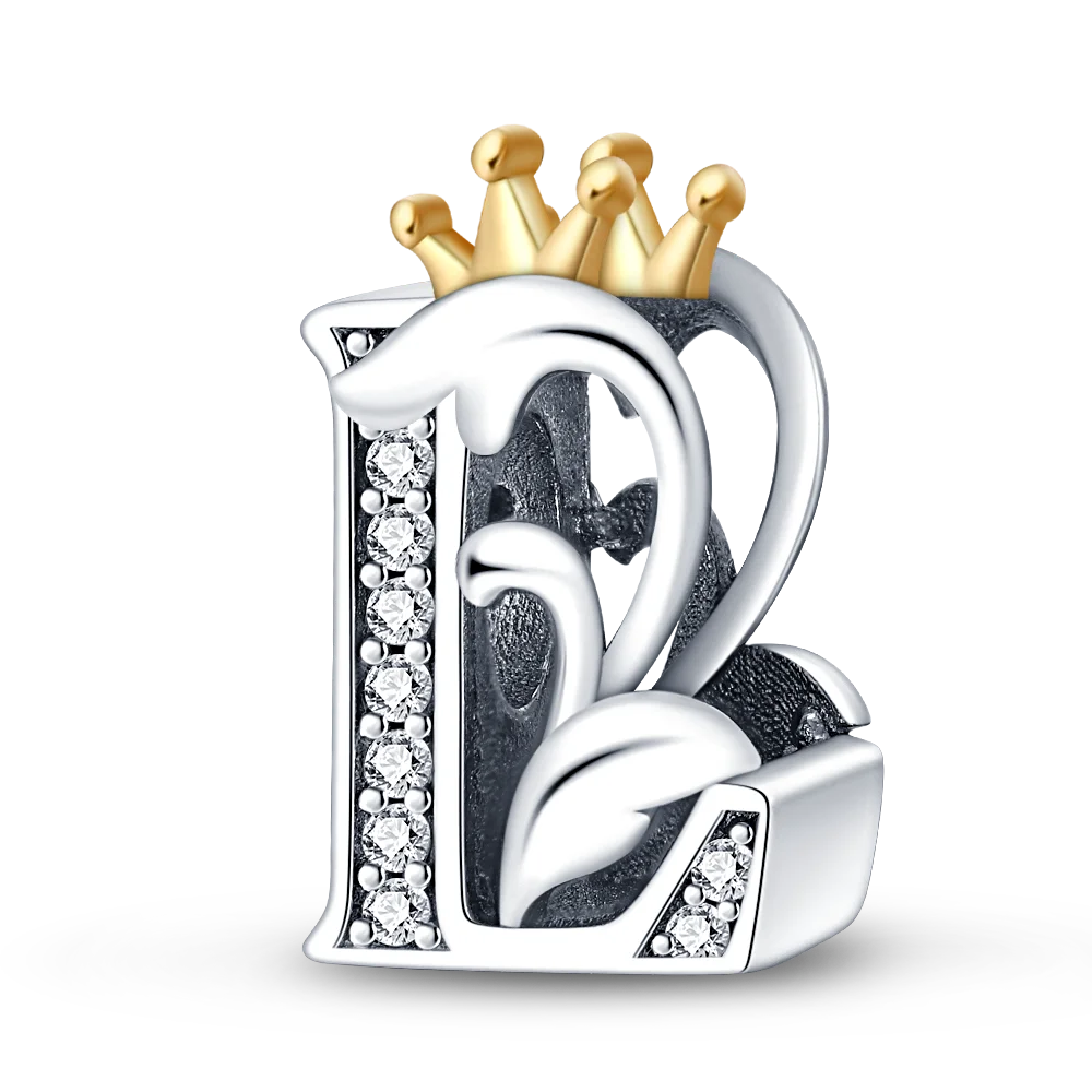 26 Letter silver and Gold Color Pendant Necklace