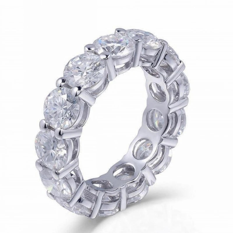 925 Sterling Silver Round Cut Engagement Ring