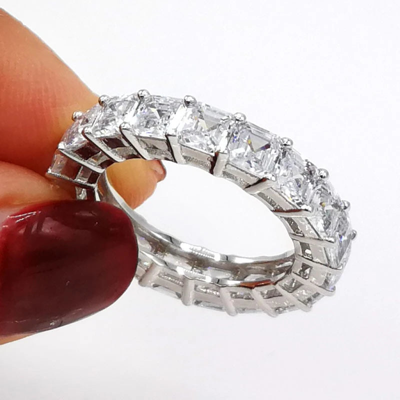 925 Sterling Silver Round Cut Engagement Ring