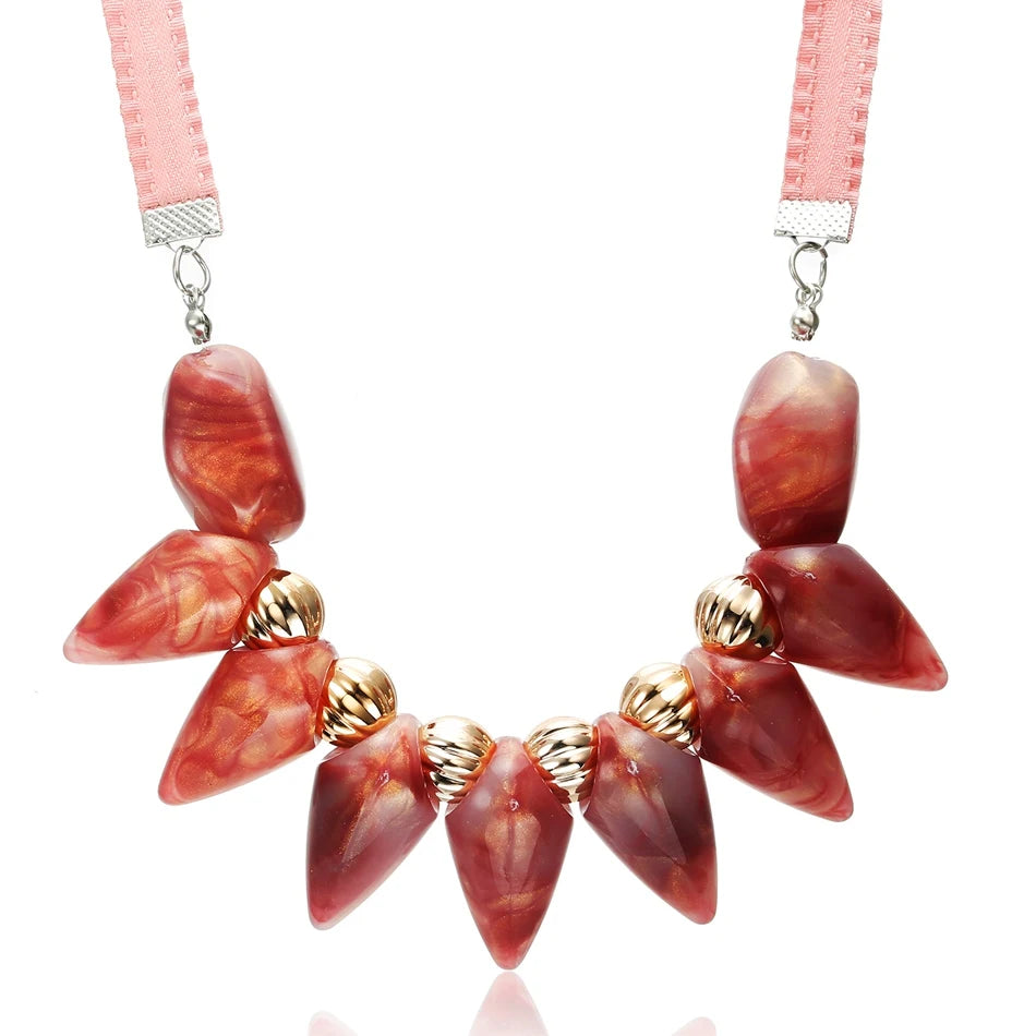 Colourful Wooden Blocks Necklaces & Pendants