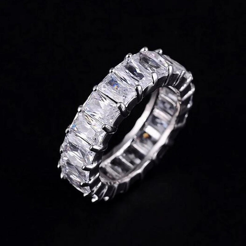 925 Sterling Silver Round Cut Engagement Ring