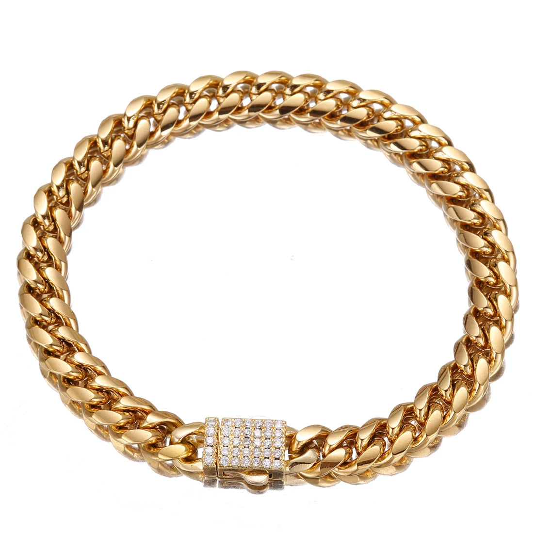 316L Stainless Steel 6mm Crystal Bangle Bracelet