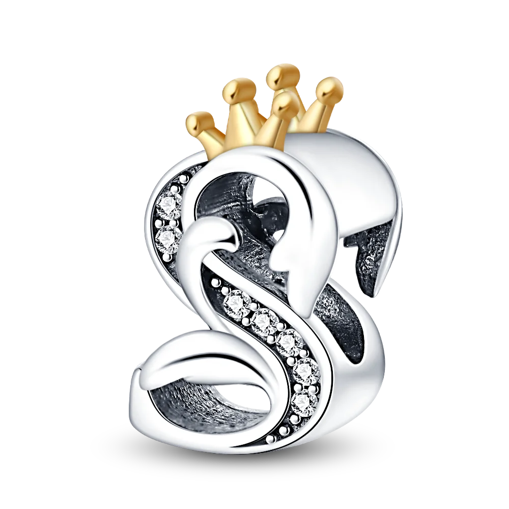 26 Letter silver and Gold Color Pendant Necklace