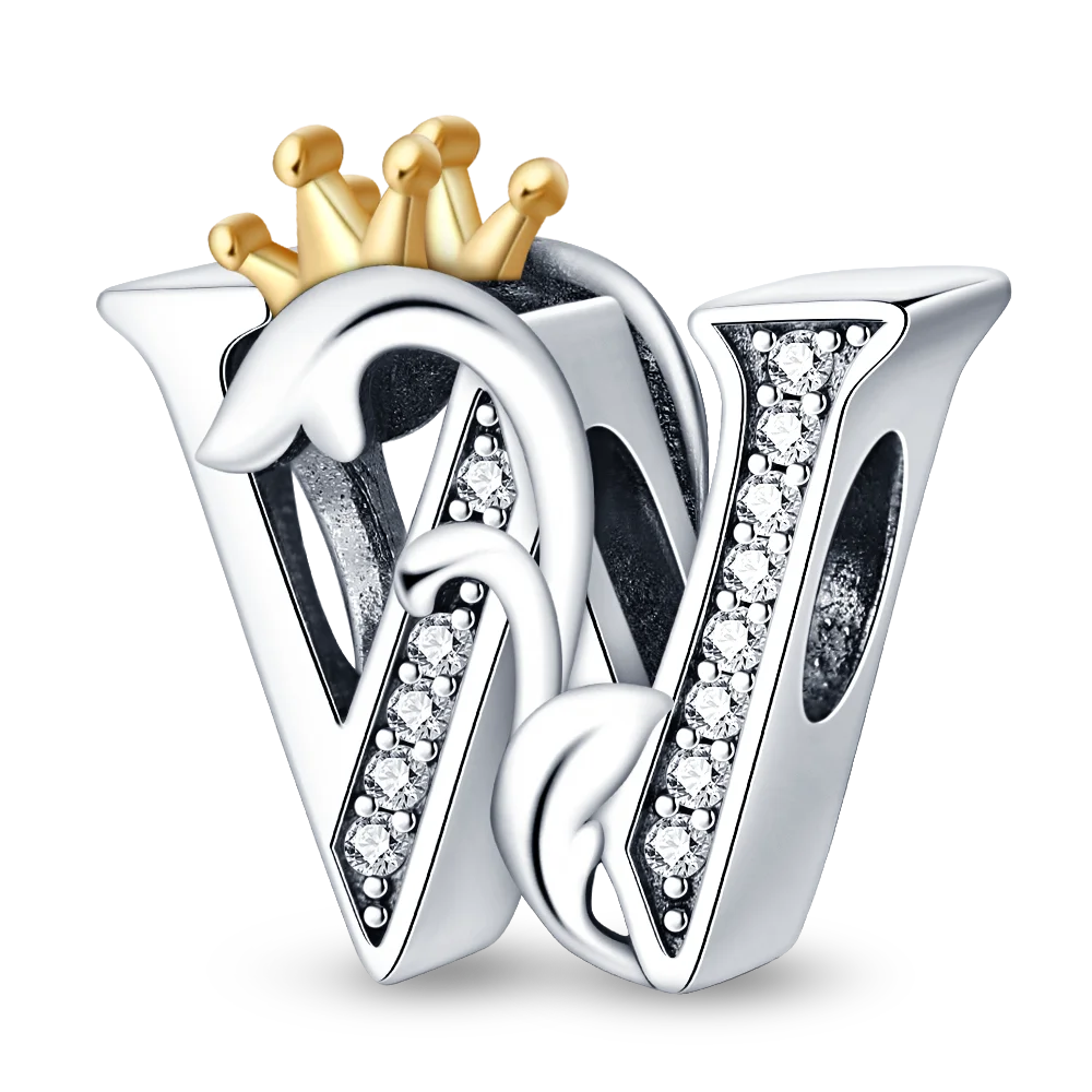 26 Letter silver and Gold Color Pendant Necklace
