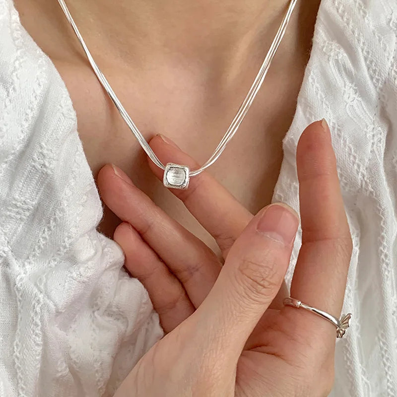 Natural Freshwater Pearl 925 Sterling Silver Necklace