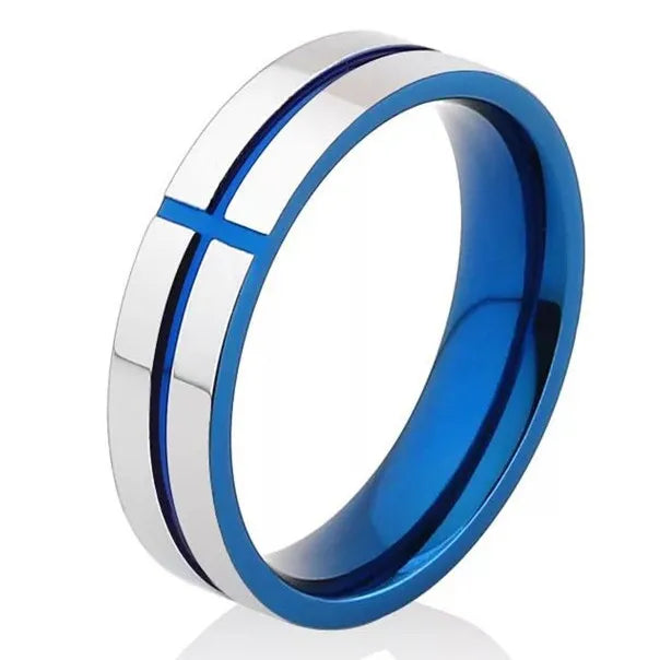 English Titanium Steel Christian Cross Bible Ring for Men and Women Personalized Ring Customize Ring Engraved Ring