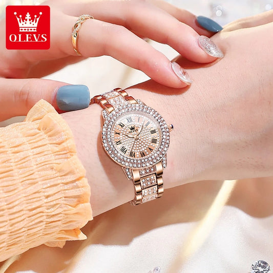 Full Diamond Women Starry Sky Dial Quartz Watch