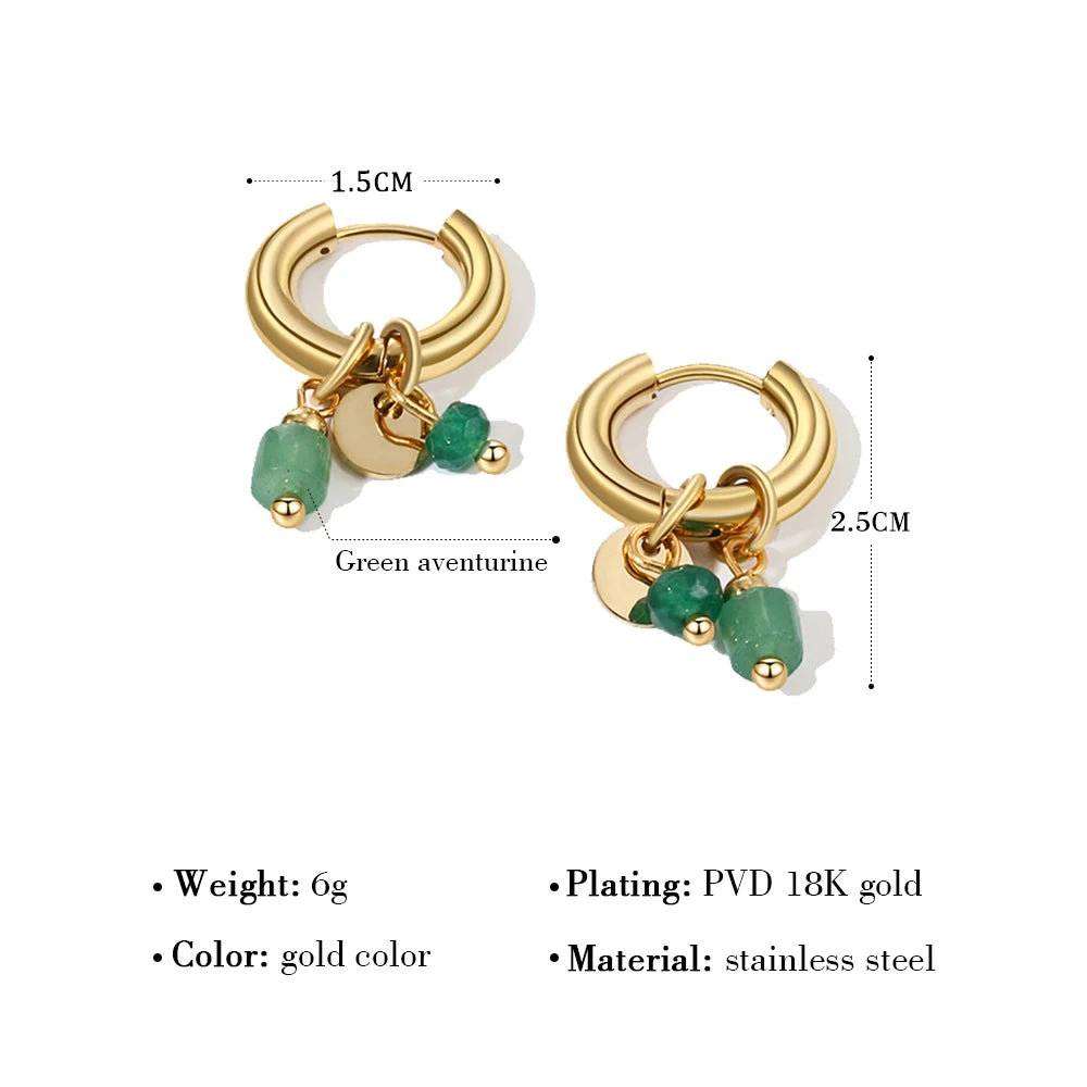 Vintage Natural Stone Earrings