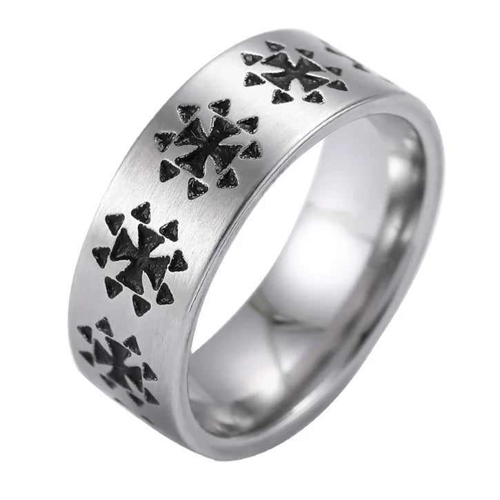 English Titanium Steel Christian Cross Bible Ring for Men and Women Personalized Ring Customize Ring Engraved Ring