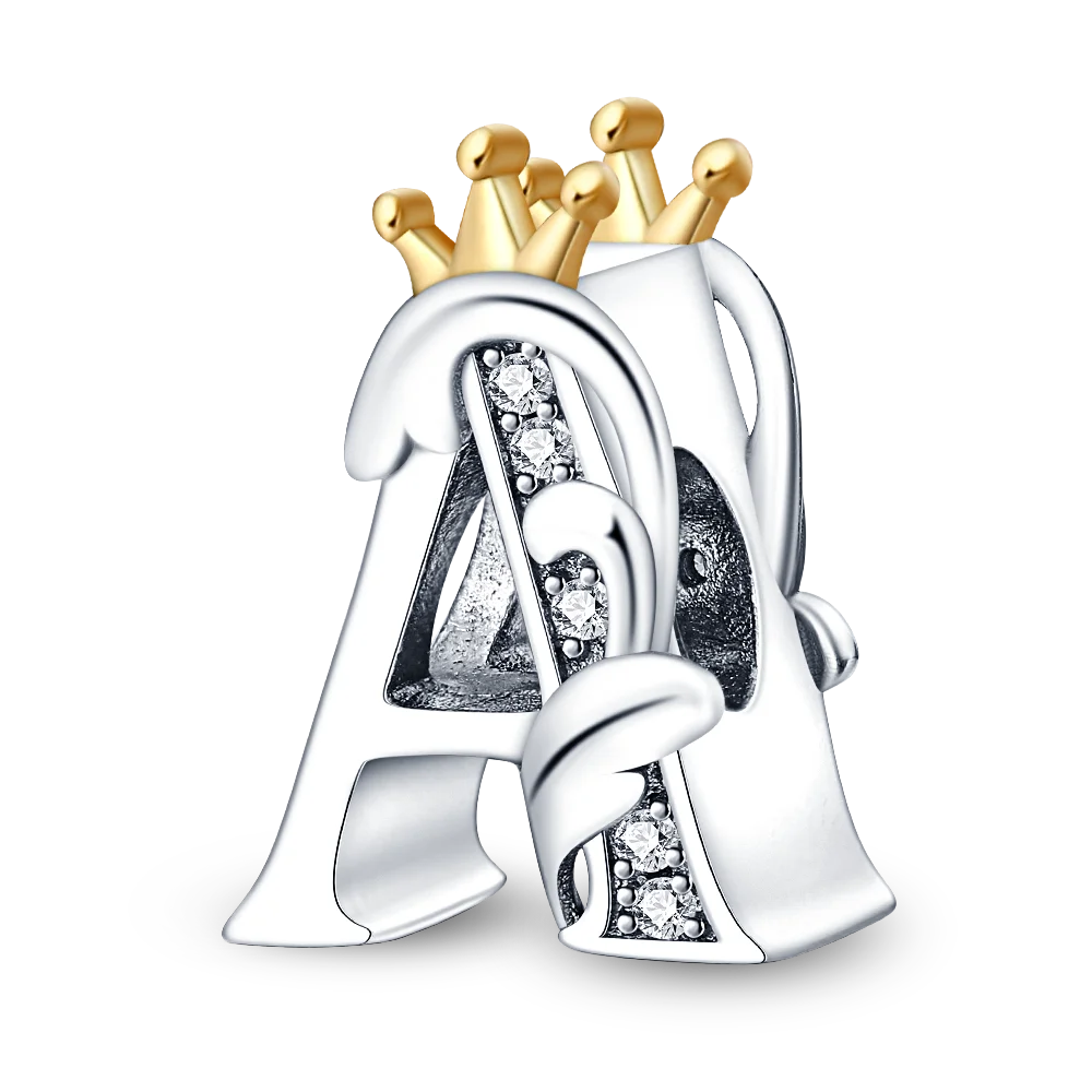 26 Letter silver and Gold Color Pendant Necklace