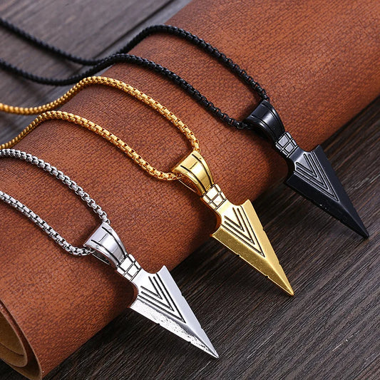 Retro Punk Arrow Pendant Necklace