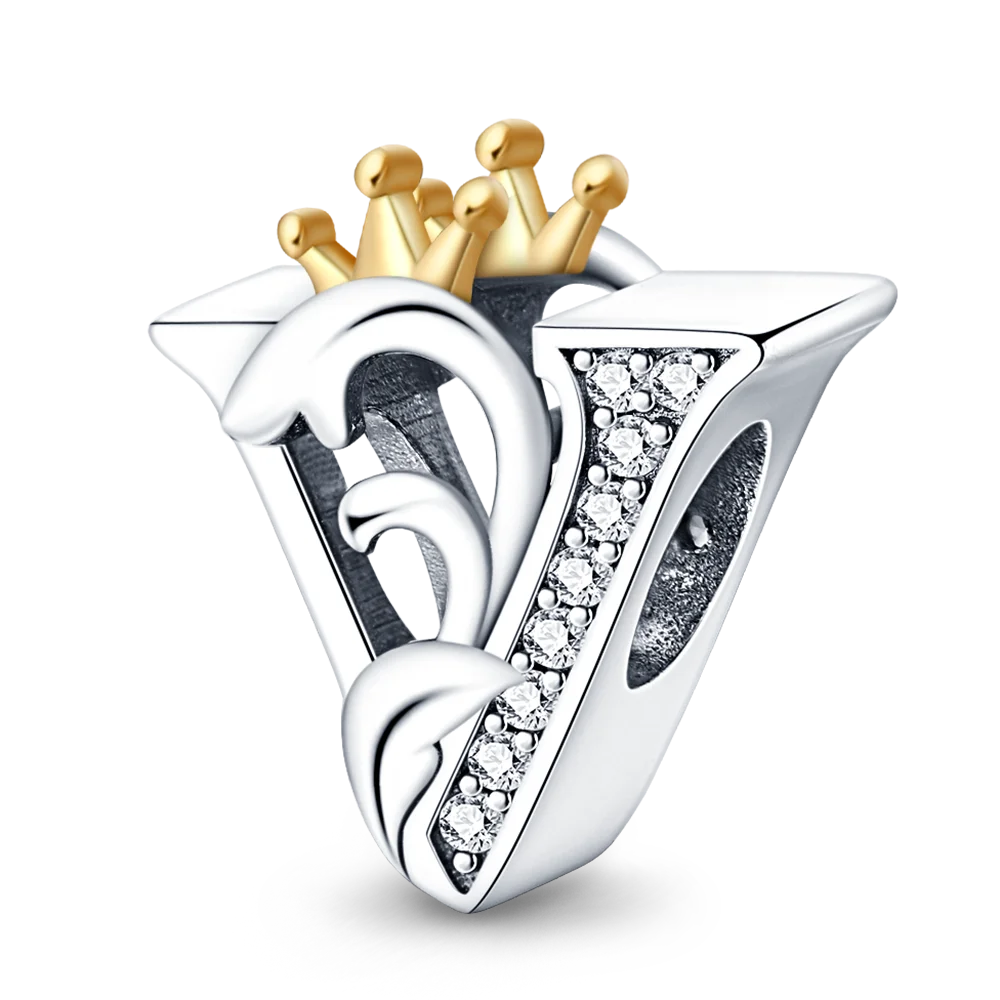 26 Letter silver and Gold Color Pendant Necklace